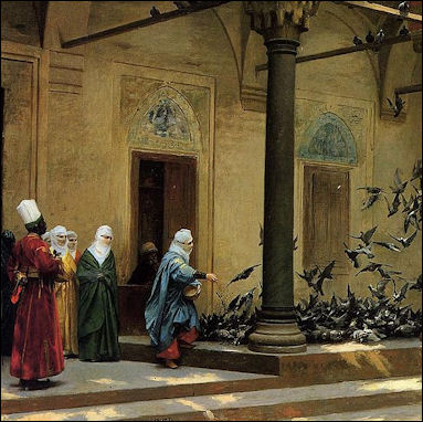 20120510-Harem Women Feeding Pigeons in a Courtyard Gerome.jpg
